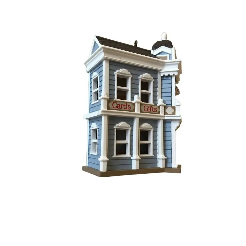 Hallmark Ornament HALL BROS CARD SHOP 5th In Series 1988 Nostalgic Houses Boxed